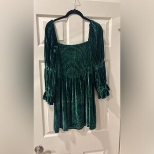 Reformation green velvet Medium dress